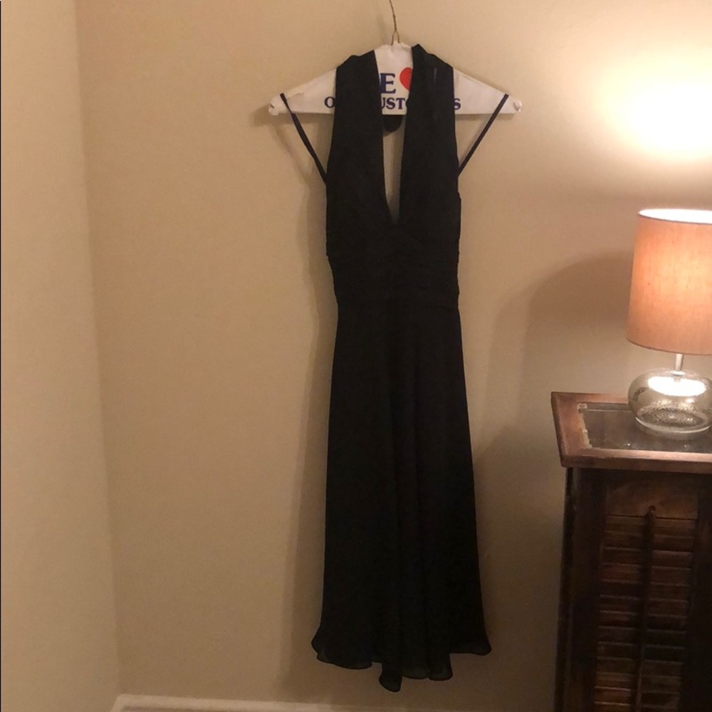 White House black market black halter dress